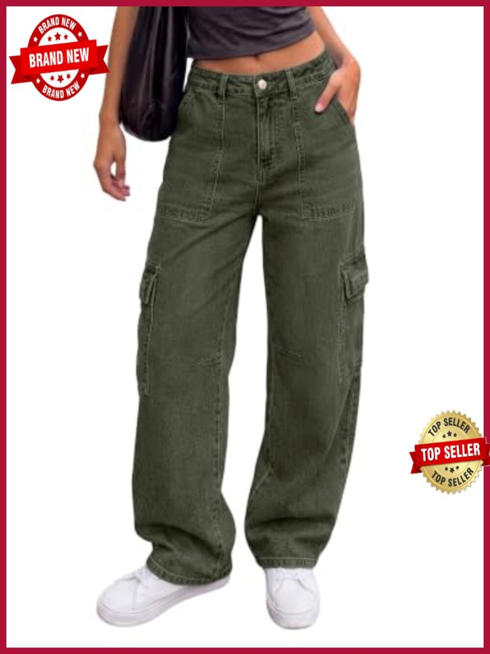 PRETTYGARDEN Barrel Pants Women Wide Leg Baggy Denim Jeans